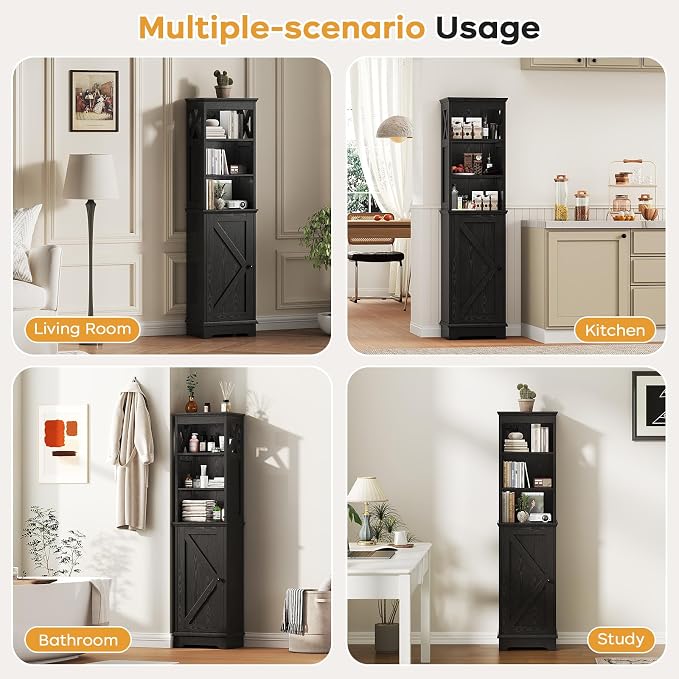 Narrow Bathroom Storage Cabinet - Image 6