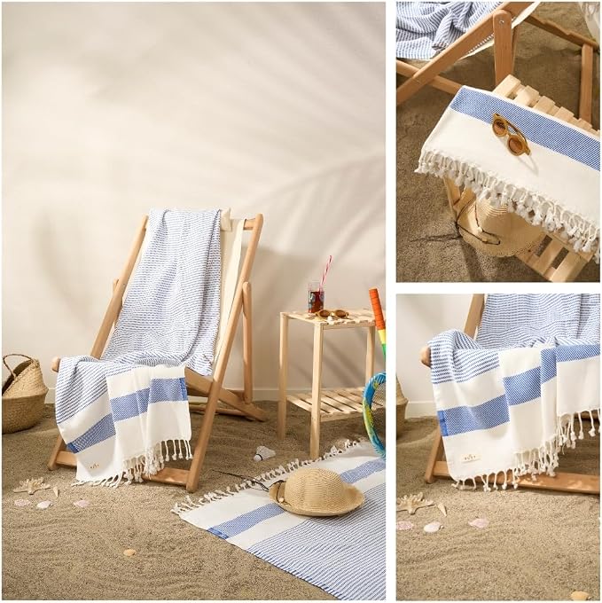 Ruvy Home Basics 2 Pack Turkish Beach Towels – Oversized Quick-Dry Bath Towels - Image 5