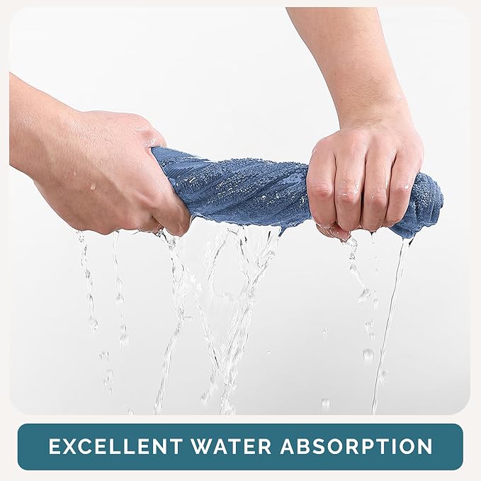 Casa Platino 100% Cotton Wash Cloths 12 Pack - Image 5