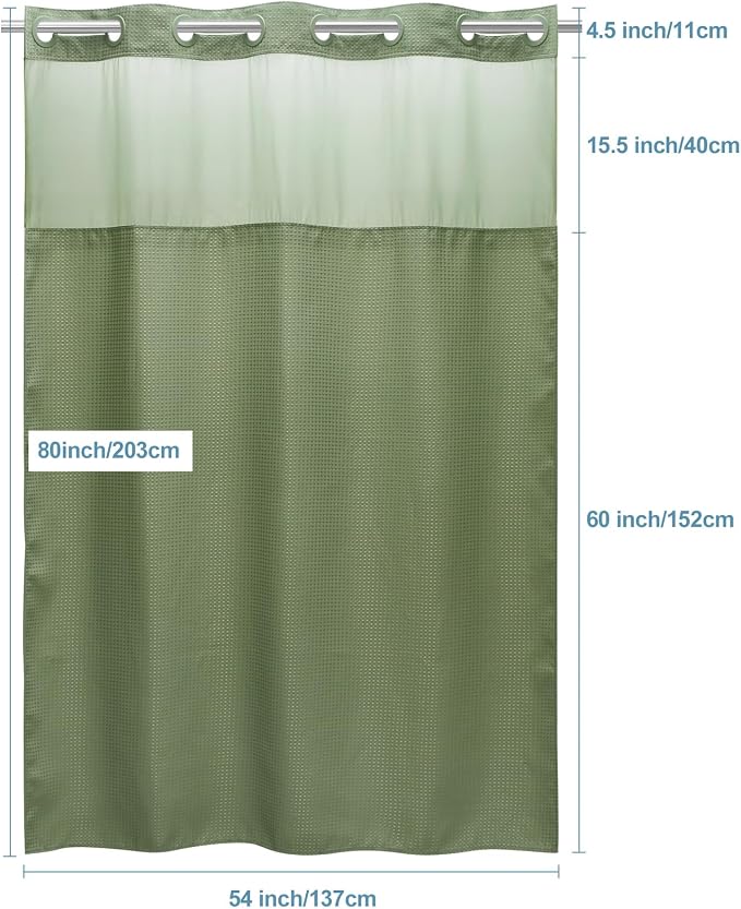 Sage Green Stall Hotel Shower Curtain - Image 6
