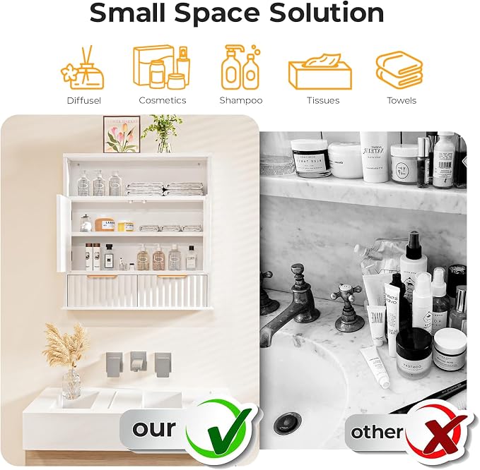Bathroom Wall Cabinet, Wall Mounted Medicine Cabinet - Image 7