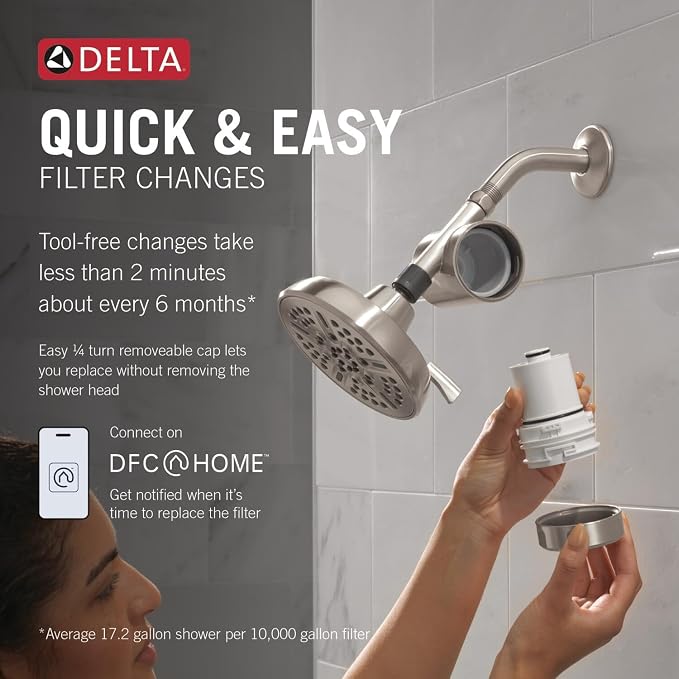 Delta Faucet Clarifi Standard Shower Filter Attachment - Image 3