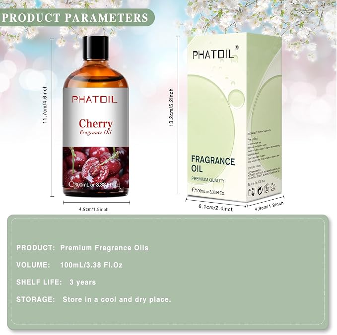 PHATOIL 3.38FL.OZ Cherry Fragrance Oils - Image 6