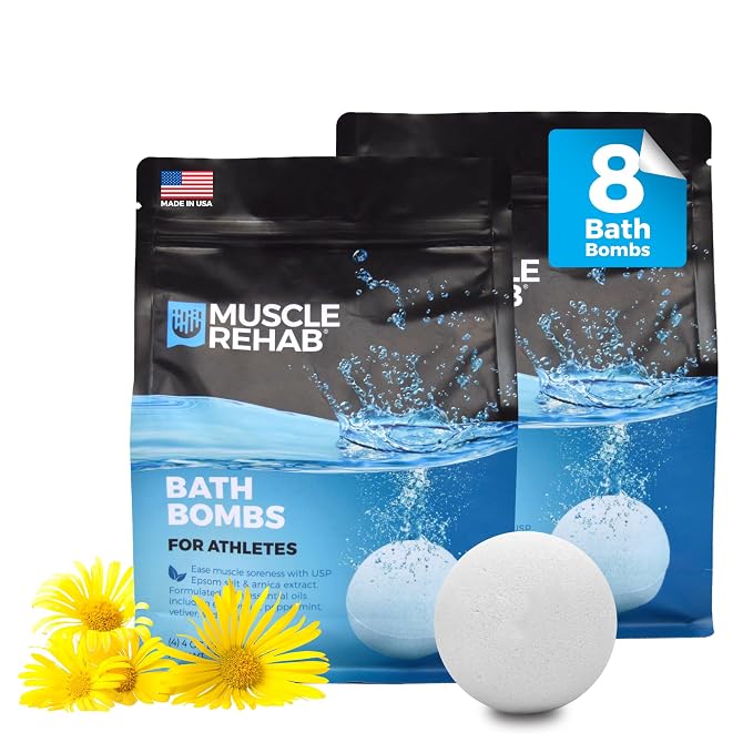 Magnesium Epsom Salt Bath Bombs by MuscleRehabSportsRecovery