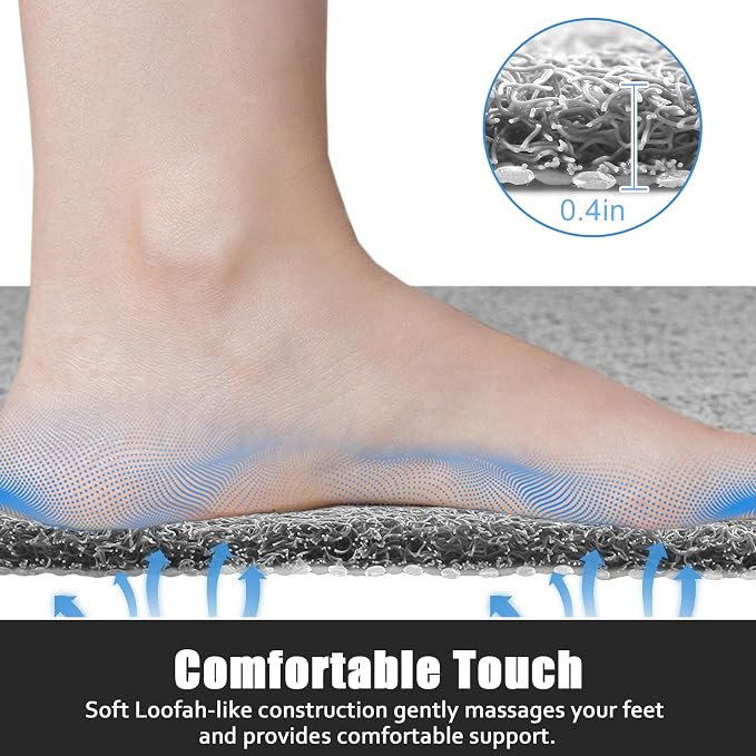 Square Shower Mat Non Slip: 27x27 Inch Extra Large Shower Floor Mat - Image 4