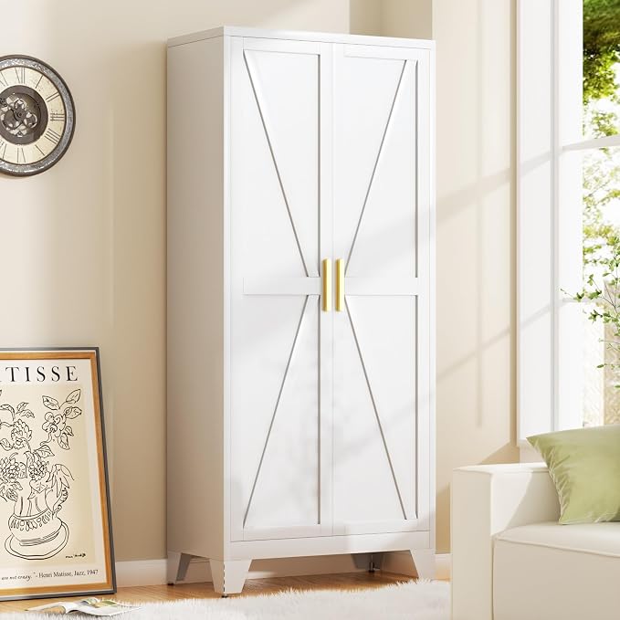 71H Tall Metal Storage Cabinet by Baborokicforyournewlife