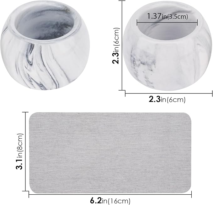 2 Pack Ceramic Toothbrush Holder - Image 4