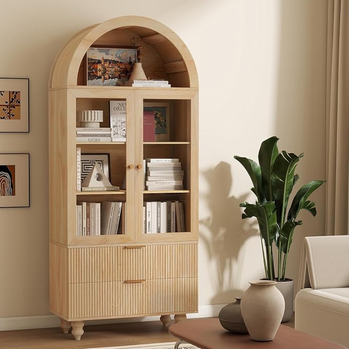 71" Tall Arched Pantry Cabinet - Image 3