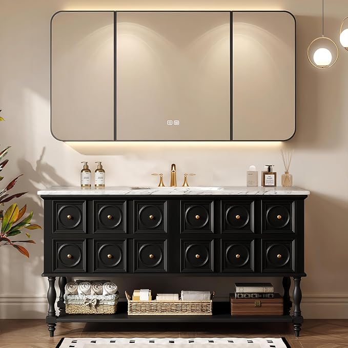 84IN Bathroom Vanity with Sink by ZGNBSD