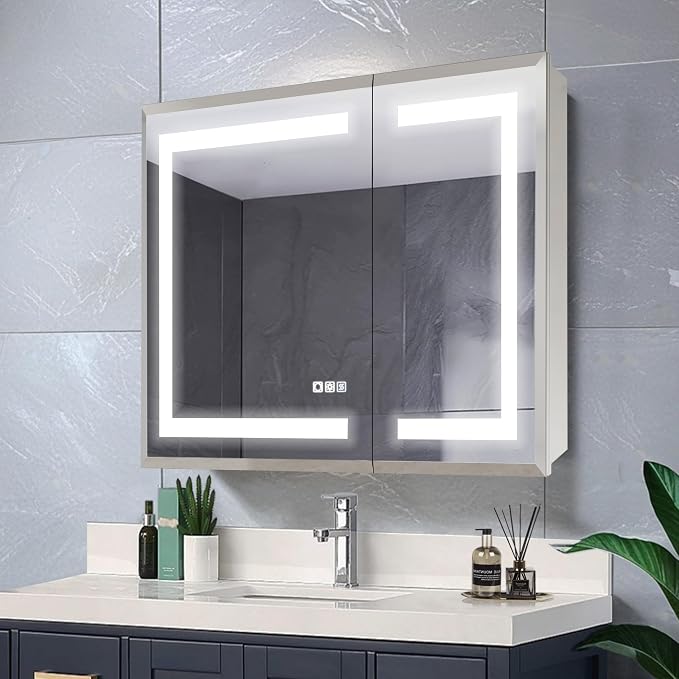 GroGro LED Lighted Bathroom Medicine Cabinet by GroGro
