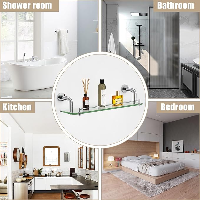 Floating Glass Shelves for Bathroom - Image 3