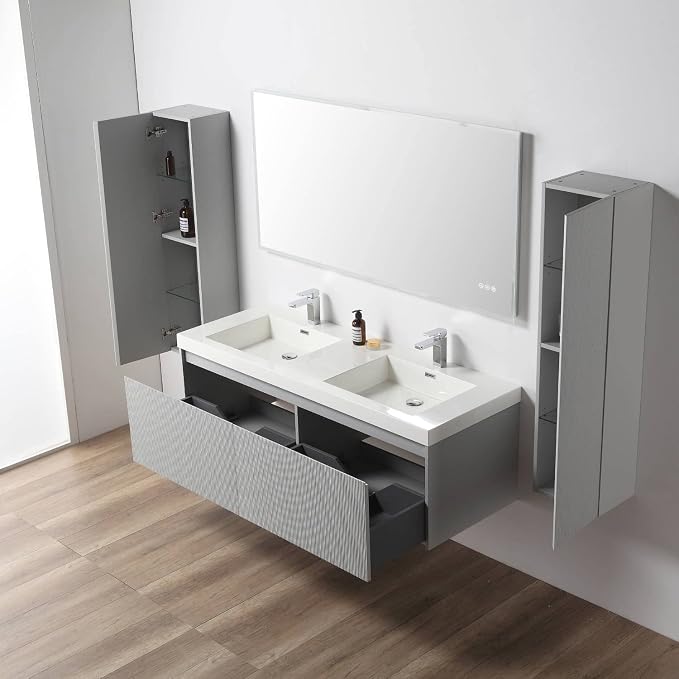 Blossom 60 Inch Double Sink Bathroom Vanity - Image 4