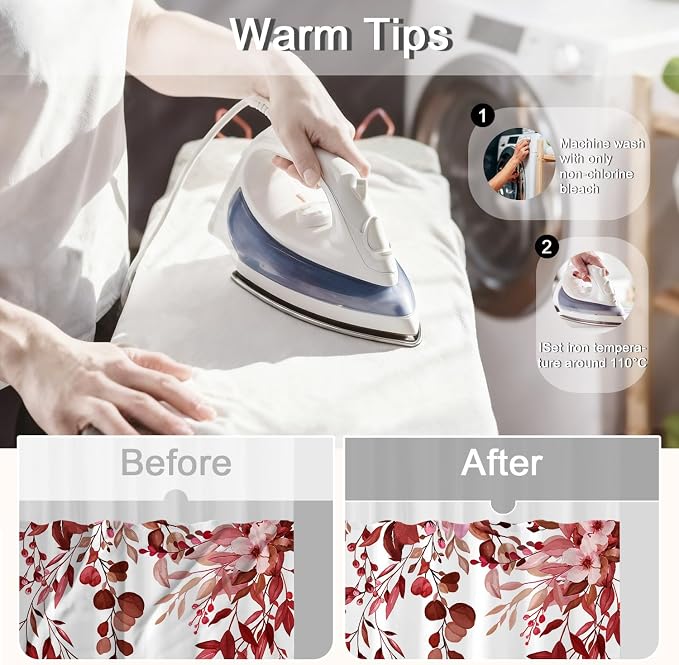 No Hook Shower Curtain and Liner Set, Bath Curtain Sets - Image 4