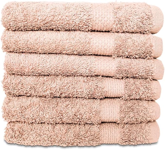 Hencely Premium 6-Pack Washcloths 12x12 Inches Soft Turkish Cotton High by HENCELY