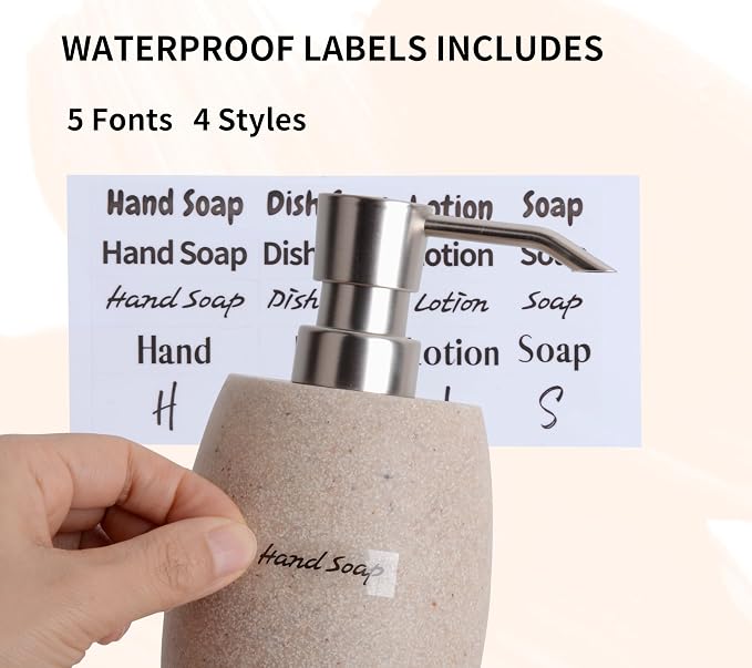 Sandstone Textured Resin Soap Dispenser - Image 5