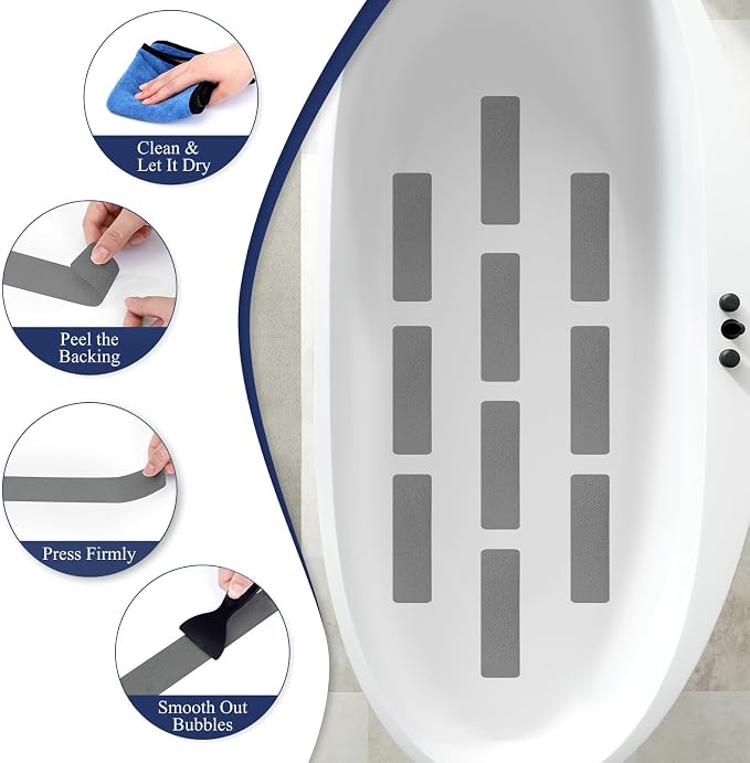 28 PCS Shower Floor Non Slip Stickers - Image 5