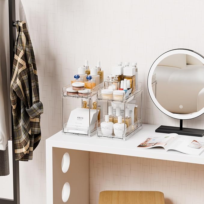 2 Set, 2 Tier Pull Out Cabinet Organizer - Image 6