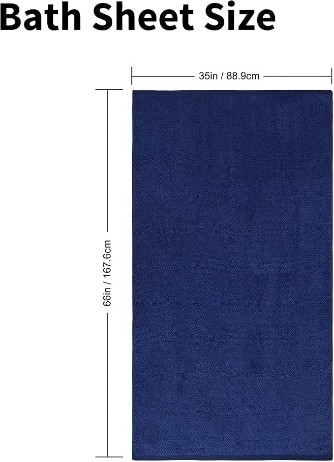 Everplush Diamond Collection Extra Large Bath Sheet Towel – 1 Pieces, Super - Image 2