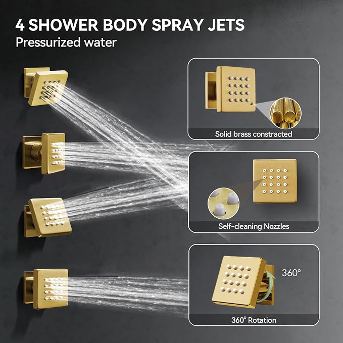 Brushed Gold Shower System - Image 6