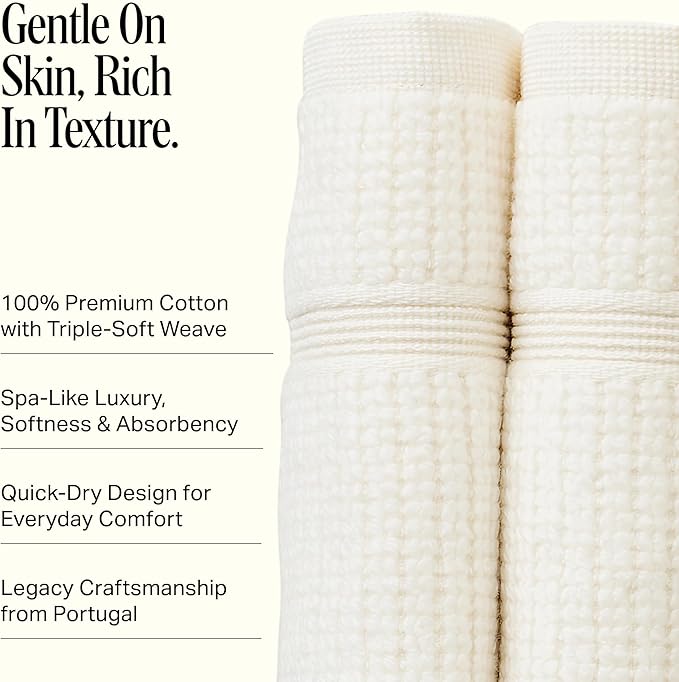 Preston Lane Douro Washcloth Set – 2 Pack Luxury Cotton Towels, Ultra Soft & - Image 3
