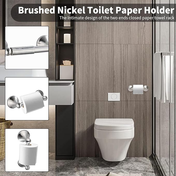 Newfun 8-Pieces 24" Bathroom Hardware Set, Bathroom Accessory Set, Includes 24" - Image 6