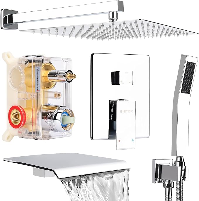 Wall Mounted Shower Faucet Set, Shower System by BetterQualityBetterLife