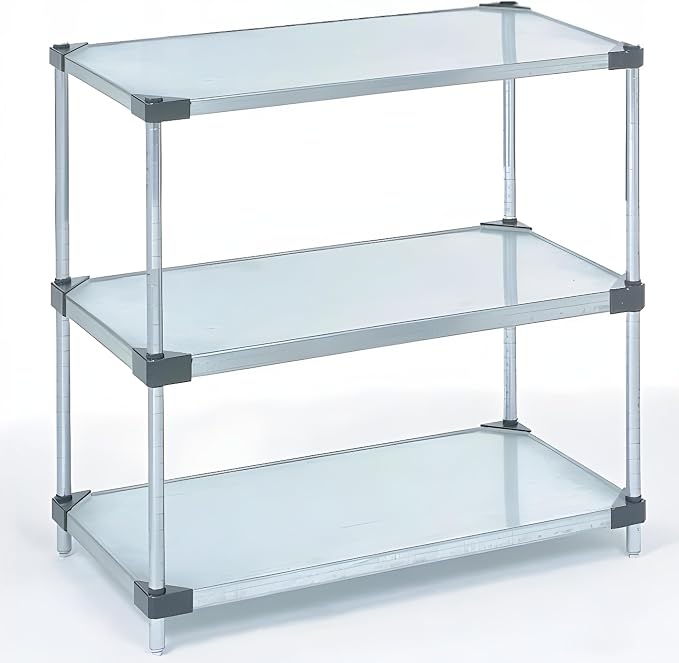 Omega 3-Tier Solid Galvanized Shelves, Shelving Unit, NSF Certified by OmegaProductsCorporation