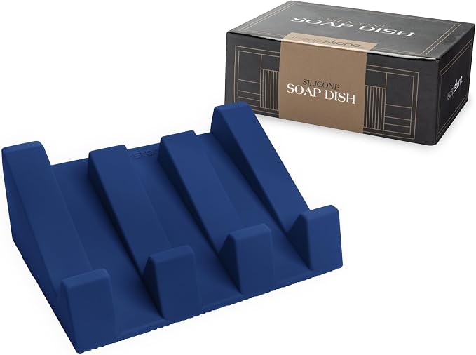 Silicone Soap Dish Self Draining Bar Soap Holder by iSoapStone
