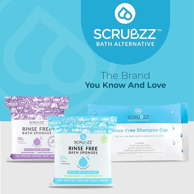 Scrubzz Shampoo Caps No Rinse for Elderly and Bedridden Patients, Rinse Free - Image 7