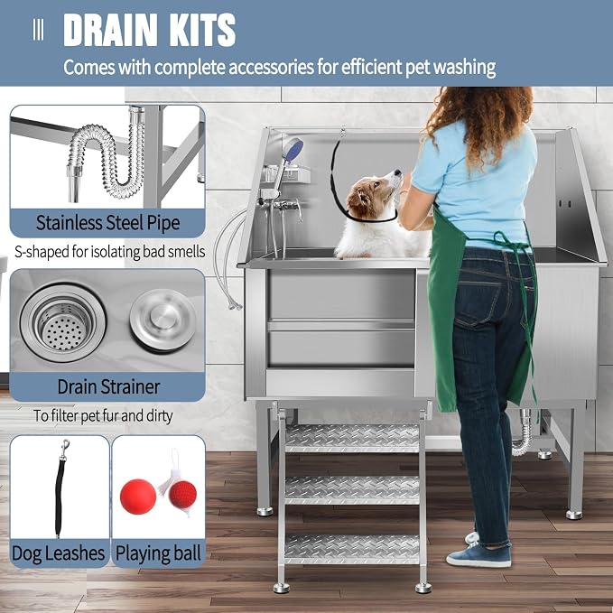 Professional Stainless Steel Dog Bathing Station - Image 7