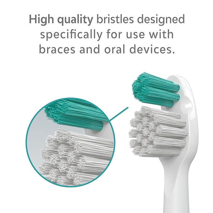 TAO Clean Sonic Electric Toothbrush Replacement Heads – Orthodontic Head – - Image 2