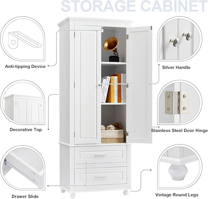 Tall Narrow Storage Cabinet - Image 6