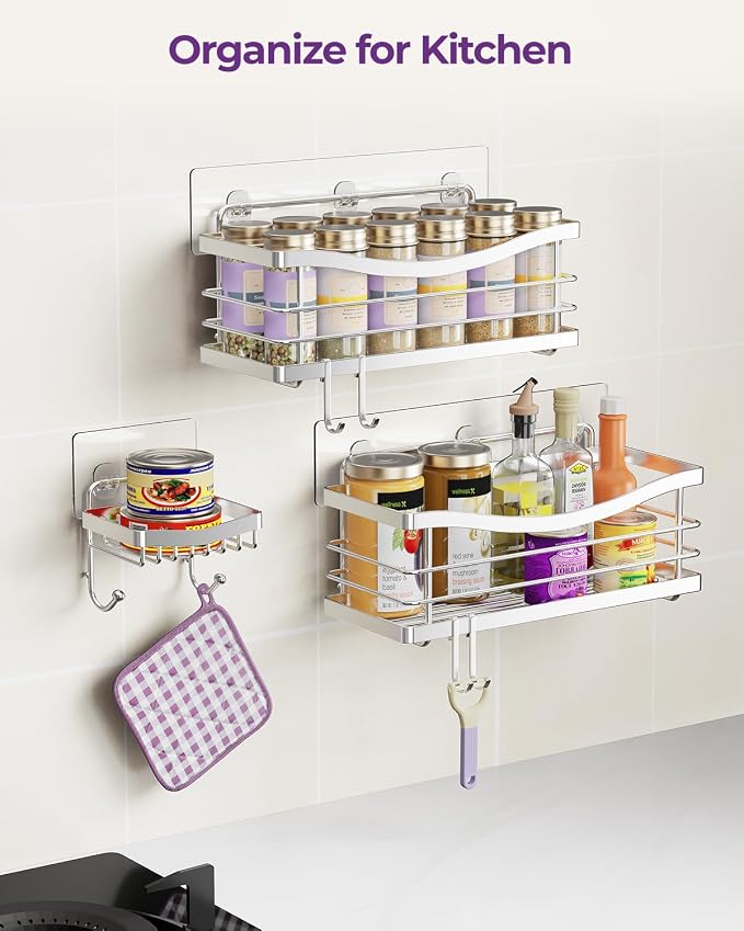 ODesign Shower Caddy 3 Pack-Shower Organizer Shelves Rack Rustproof SUS304 - Image 6