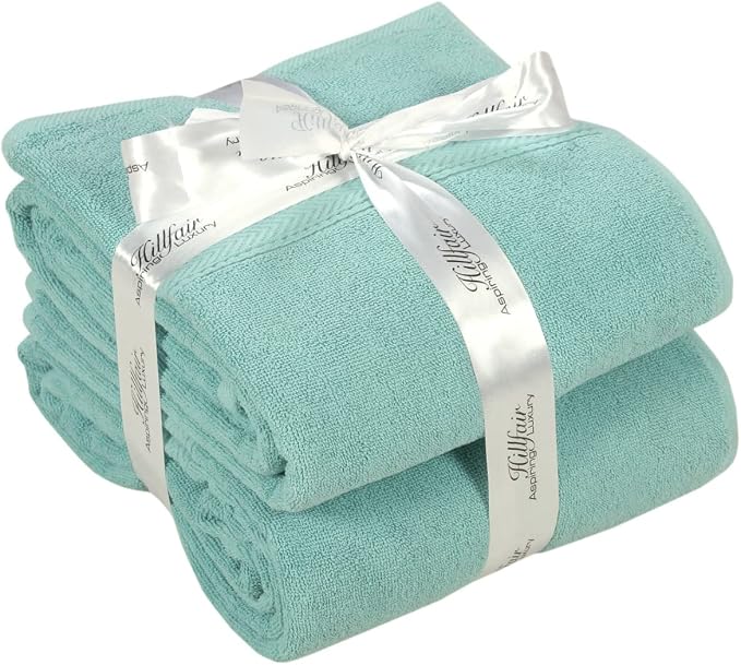 HILLFAIR 600 GSM- 40 x 80 Inches- 100% Cotton 2 Pc XXL Oversized Bath Towel by HILLFAIR