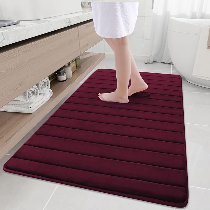 Buganda Memory Foam Bath Mat, Ultra Soft and Non-Slip Bathroom Rugs, Water by Buganda