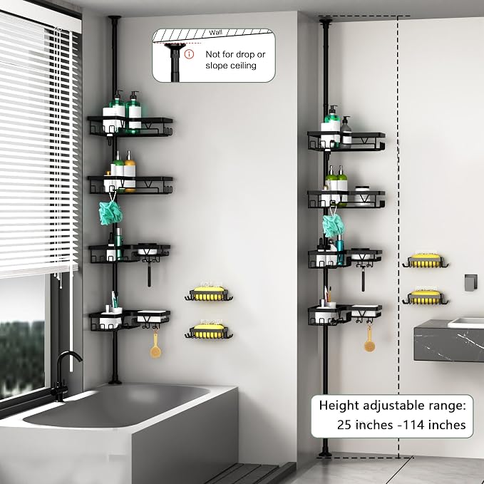 Tension Pole Shower Caddy Corner - Image 6