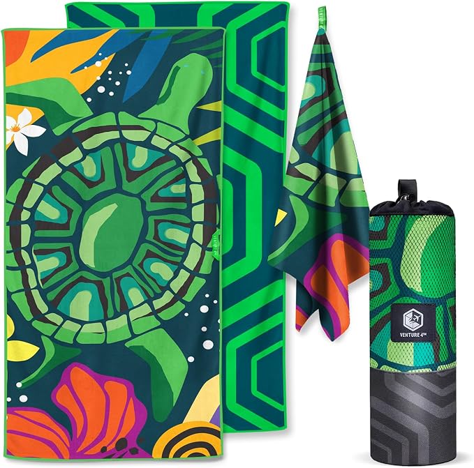 VENTURE 4TH Microfiber Beach Towel: Quick-Dry, Sandproof and Lightweight by VENTURE4TH