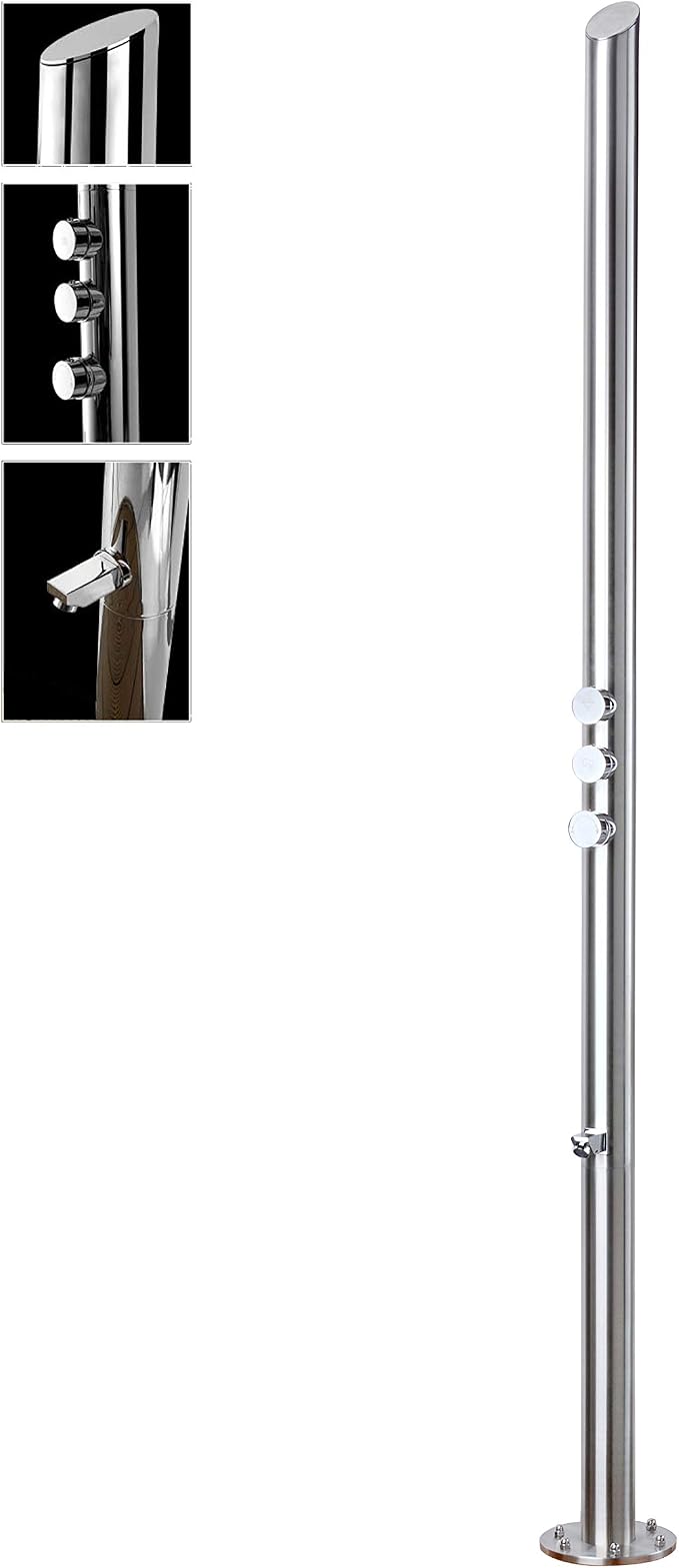 Wayime 85" Separable&Composable Free-Standing Brushed Stainless Steel 304 - Image 2