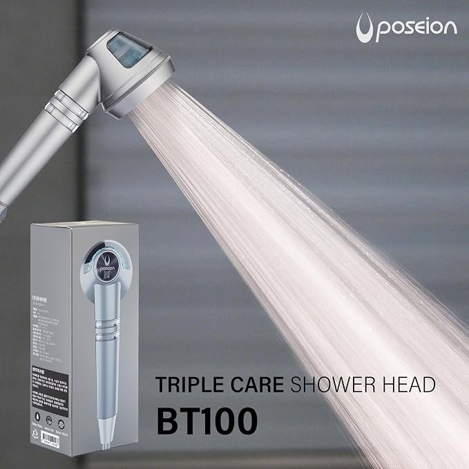 POSEION BT100 MS Filtered Shower Head – Handheld, High Pressure, Magnetized - Image 8