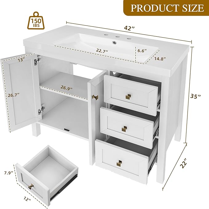 YITAHOME 42" Bathroom Vanity - Image 2