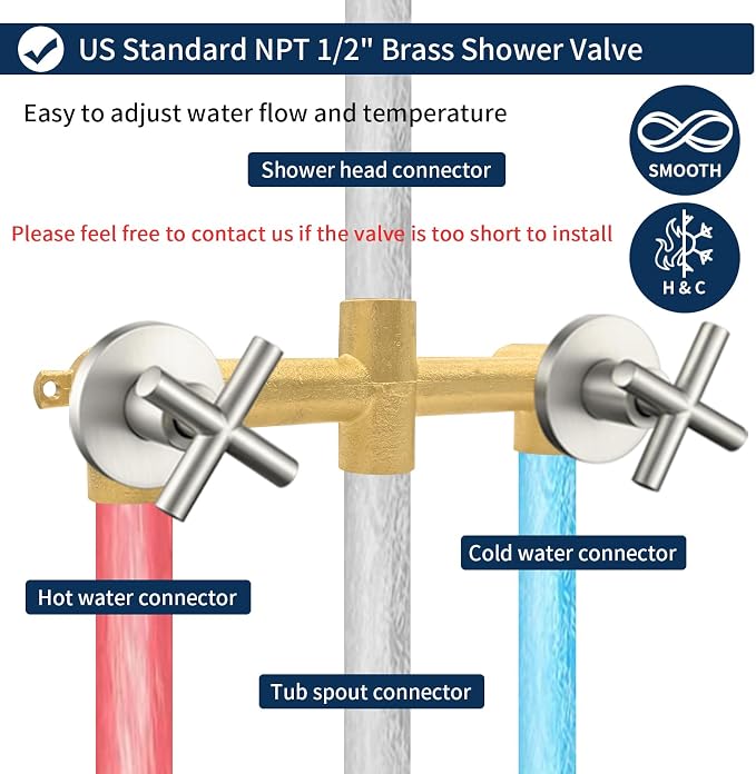 2 Handles Shower Faucet Set - Image 3
