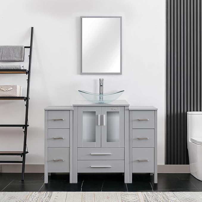 eclife 48" Modern Bathroom Vanity Sink Combo Freestanding Cabinet by eclife
