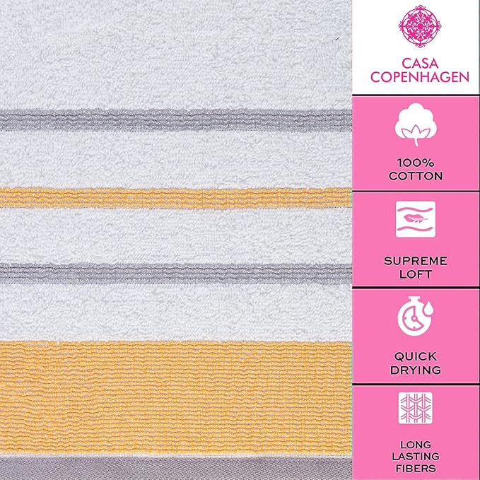 CASA COPENHAGEN White Bay, 6 Pieces Towel Set- White - Image 6