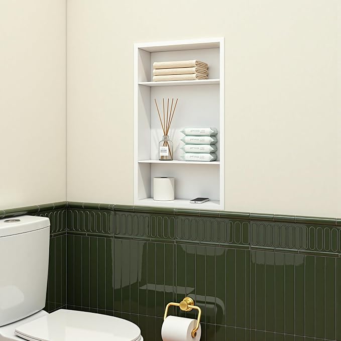 Stainless Steel Recessed Medicine Cabinet Bathroom Medicine Wall Niche Shower - Image 5