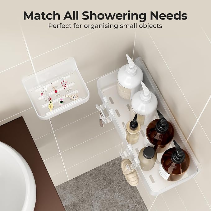 Orimade Shower Caddy 3-Pack, No-Drill Adhesive Shelves - Image 3