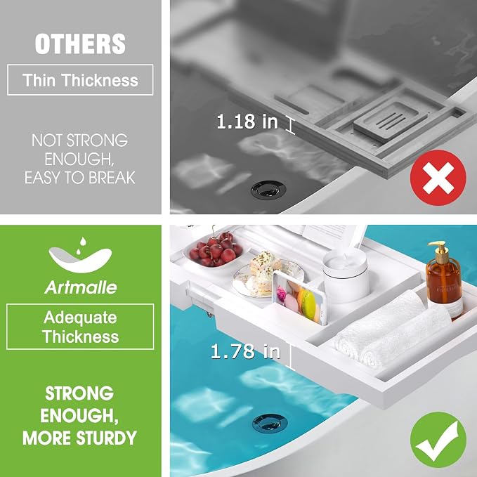 Artmalle Bathtub Caddy Tray - Image 4