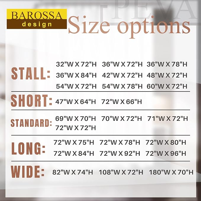 Barossa Design Narrow Shower Curtain Liner - Image 3