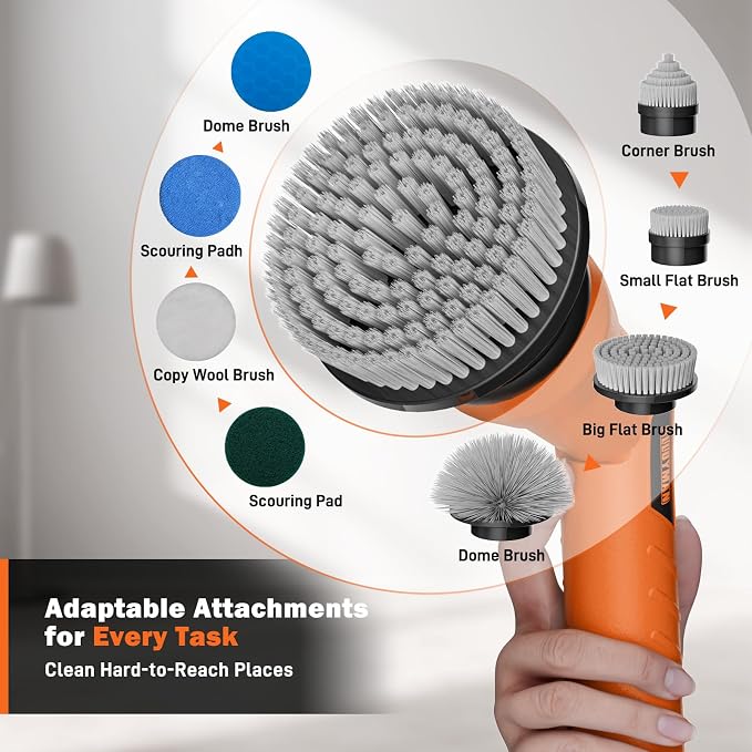 20V Electric Scrubber for Cleaning Floors, Walls - Image 4