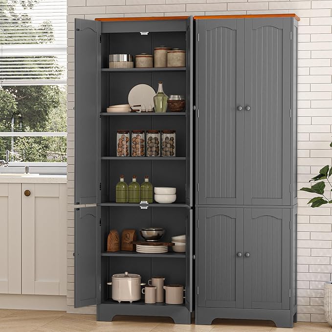 4 Door Pantry -72.2'' Kitchen Cabinet - Image 8