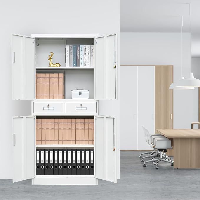 Metal Storage Cabinet, 71 Inch Tall Metal Storage Cabinet - Image 5